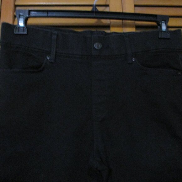 Levi Strauss Signature black jeans pull on straight leg with stretch size 12 - Picture 2 of 10